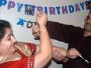 AjayAndNellie FacePaintingWithCake
